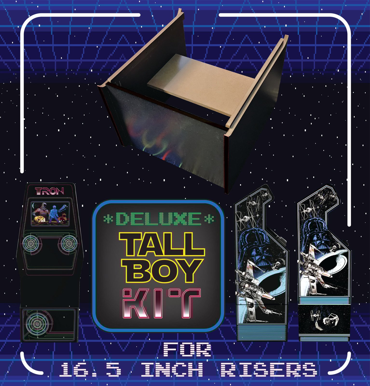 アーケード1UP 専用台 arcade1up riser Arcade1Up Black Riser, 1FT, Arcade Game Machine Stand